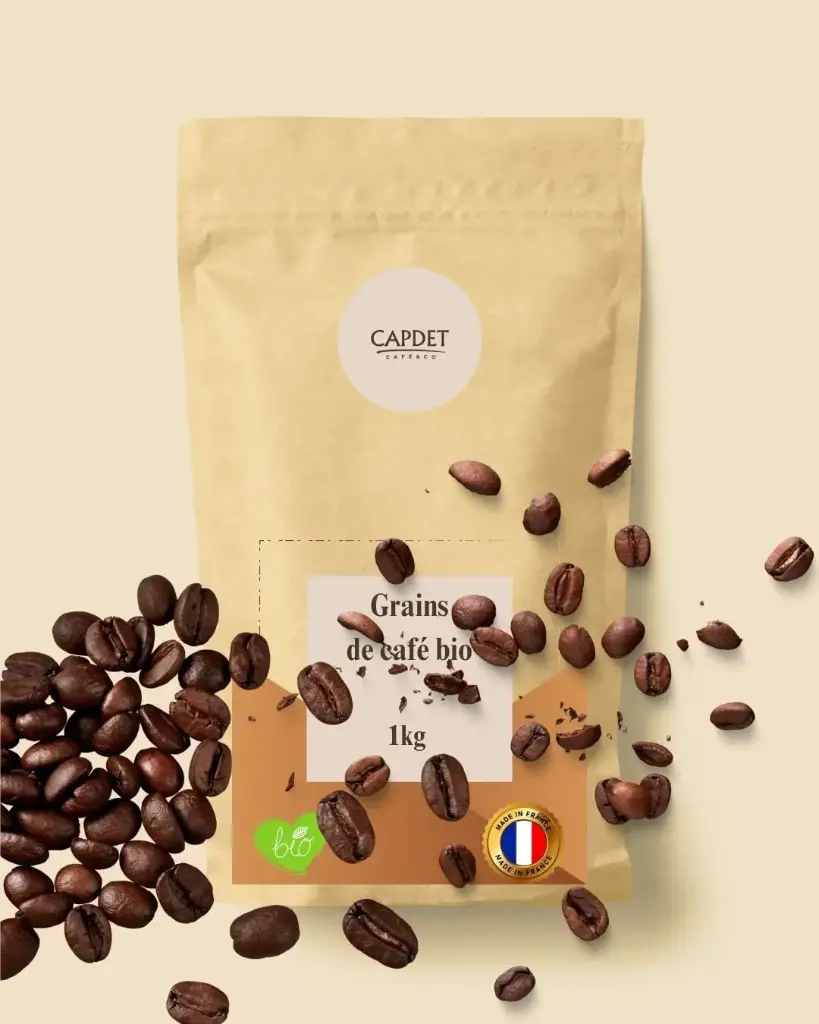 Café bio en grains - 1kg
